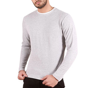 Meilleur Style Design personnalisé pulls à manches longues pour hommes 2023 Collection hiver haute qualité 100% coton solide teint uni - Product Image 2