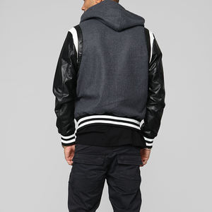 Chaqueta de mangas de cuero genuino para hombre Life Letterman cortavientos chaqueta universitaria trabajo béisbol baloncesto bombardero chaqueta universitaria - Product Image 3