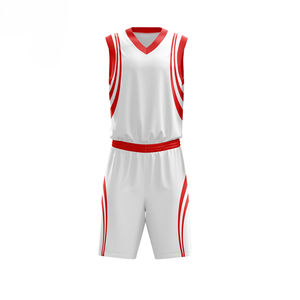 Conjunto de uniforme de baloncesto para hombre, Camiseta corta transpirable de diseño personalizado, precio al por mayor, ropa deportiva impresa por sublimación en blanco - Product Image 3