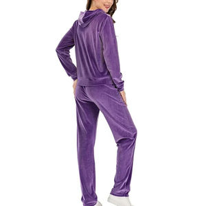 Offre Spéciale Survêtements de sport solides et lourds personnalisés de haute qualité Ensemble 2 pièces pour femmes Service de gymnastique OEM - Product Image 4