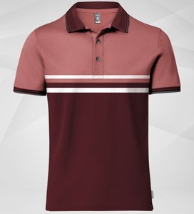 Rayures haut de gamme pour polo Mélange de fibres naturelles lisses et soyeuses Style quotidien avec motif imprimé élégant pour des tenues surélevées - Product Image 1