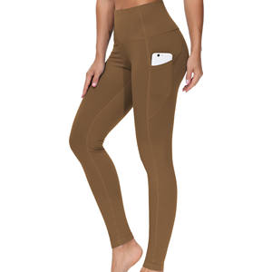 Mallas de Yoga sin costuras de cintura alta para mujer, mallas deportivas para gimnasio y uso informal, ropa deportiva con tela elástica - Product Image 3