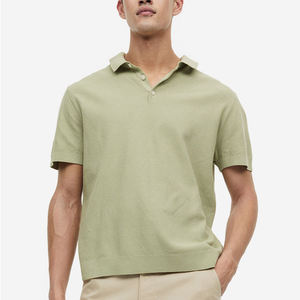 Vente en gros 100% coton T-shirts polo décontractés pour homme Tissu tricoté respirant anti-rides Logo personnalisé à carreaux fabriqué au Pakistan - Product Image 1