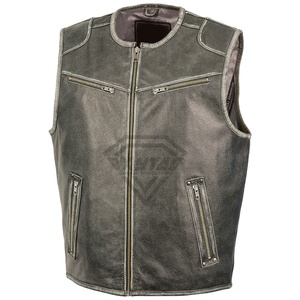 เสื้อกั๊กหนังระบายอากาศระบายอากาศได้ดีสินค้าใหม่หลากหลายแบบสั่งทำฉลากที่ดีที่สุด - Product Image 4