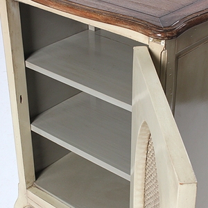 Armoire polyvalente au design minimaliste en bois massif avec combinaison de rotin massif au meilleur prix - Product Image 6