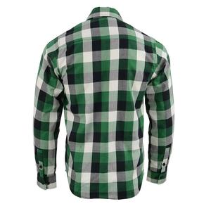 Premium Men's Solid <b>Flannel</b> Shirts 100% Cotton Anti-Wrinkle Fully Aramid Lined White & Brown Casual Wear Summer - Product Image 6
