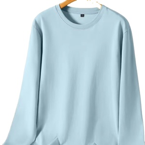 เสื้อยืดผู้ชายสไตล์พรีเมียมใหม่ ดีไซน์สั่งทำพิเศษ ไซส์ใหญ่ แขนยาว ผ้าฝ้ายระบายอากาศ พร้อมโลโก้สั่งทำ - Product Image 1