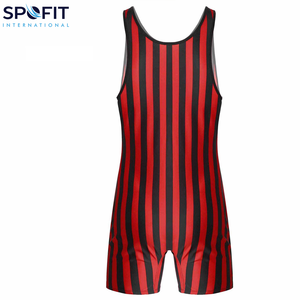 ชุดซิงเกิลเล็ตสำหรับนักกีฬามวยปล้ำชายแบบกำหนดเอง ออกแบบชุดซิงเกิลเล็ตสำหรับยกน้ำหนักชายด้วยเทคนิคการพิมพ์แบบ Sublimation ของคุณเอง - Product Image 3