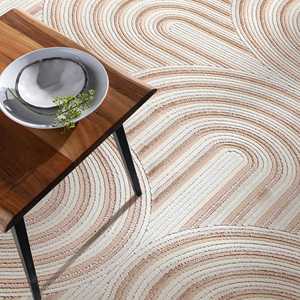 Alfombra Moderna Crema Netline BY001 Depot Home de Polipropileno y Poliéster, Fácil de Limpiar, Duradera, No Desprende Pelusa - Product Image 5