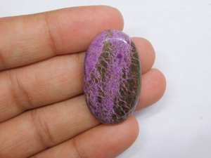 100% calidad superior Stichtite piedra preciosa de Grado Superior piedra suelta Natural precio bajo púrpura Stichtite cabujón joyería Making36 * 21MM 35Ct - Product Image 3