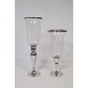 Bougeoir en verre aux prix les plus bas avec bougeoir de décoration de mariage de style vintage en métal de qualité supérieure à vendre - Product Image 1