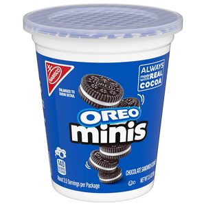 OREO Minis Chocolate Sandwich Cookies, 12-3.5 oz Snack Cups - Product Image 3