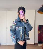 Jaket Denim Wanita Ukuran Besar Musim Dingin, Bernapas, Ramah Lingkungan, Cepat Kering, Warna Dapat Disesuaikan, Bordir, Kancing Tanduk