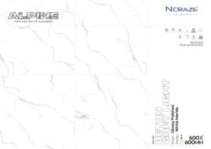 Antica Statuario 600x600mm Carrelage de sol en porcelaine polie Villa Marble Stone Brillant en Grade AAA par Ncraze pour la maison et la villa - Product Image 4