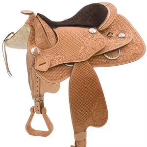 All Terrain <b>Horse</b> Saddle with Wood Tree for Western Riders Flexible Fit Soft Seat <b>Stable</b> Riding Balance Genuine Leather - Product Image 6