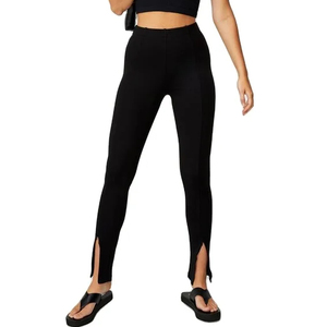 Pantalones de moda para mujer, mallas de estilo de alta calidad, diseño personalizado con cremallera frontal inferior con material suave y flexible - Product Image 1