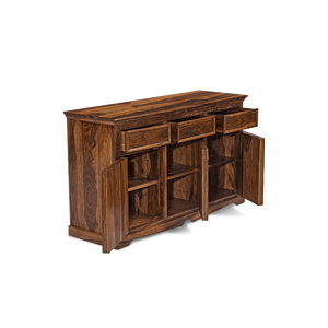 Buffet moderne de luxe en bois de manguier massif Accents en laiton Rangement exceptionnel pour la maison Ferme Salon Traditionnel - Product Image 1