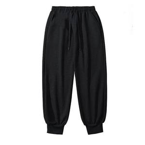 Washed Canvas Casual Streetwear Baggy <b>Trousers</b> <b>Elastic</b> <b>Waist</b> Drawstring Pocket Lightweight Sweatpants Customizable Logo Men's - Product Image 2