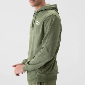 Conjunto de Sudadera con Capucha y Pantalones Cortos de Algodón 100% Transpirable para Hombre, Color Sólido, Última Moda de Invierno - Product Image 3