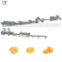 Nieuwe Automatische Chips Productielijn Machine Omvat Mixer En Friteuse Voor Het Maken Van Fruit En Graan Producten