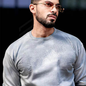 เสื้อสเวตเตอร์แขนยาวแบบสวมหัวสำหรับผู้ชาย, เสื้อสเวตเชิ้ตผ้าคอตตอนมีลายปัก - Product Image 3