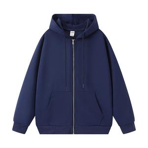 Venta al por mayor de calidad superior de los hombres de gran tamaño cremallera Sudadera con capucha Venta caliente comodidad de algodón personalizado Logo bordado Diseño - Product Image 4