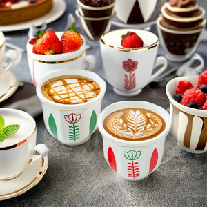 Tazze in ceramica <span class=keywords><strong>tulipano</strong></span> 180ml/250ml ecologica per caffè/caffè/Cappuccino tazze preferite - Product Image 1