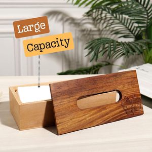 Madera elegante y Premium madera Edición especial soporte de pañuelos/caja para sus accesorios de oficina artículos de decoración del hogar Color marrón - Product Image 4