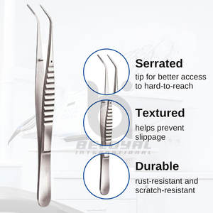 Alicates de algodón Dental profesional Pinzas de acero inoxidable Instrumentos de cirugía oral Alicates de algodón Dental de alta calidad - Product Image 3