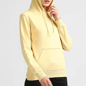 Sweat à capuche en tricot respirant à séchage rapide pour femme, 100 % coton, couleur unie, surdimensionné, design personnalisé, utilisation en extérieur automne/hiver, devant - Product Image 3