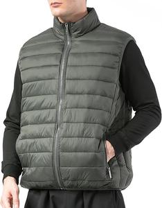 Veste sans manches matelassée pour homme à la vente chaude avec logo personnalisé Gilet léger chaud Veste sans manches à bulles Veste zippée - Product Image 6
