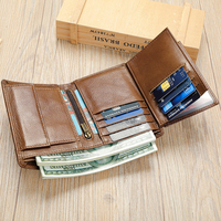 Dompet Kulit Desain Prancis Promosi dengan Gantungan Kunci Senada FD0000330 Buatan Prancis untuk Set Hadiah Branding
