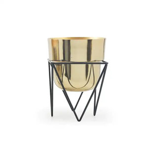 Recién llegados, decoración de Mesa para el hogar y la Oficina, maceta chapada en oro de Metal, maceta con soporte de diseño único, maceta para decoración del suelo del hogar - Product Image 1