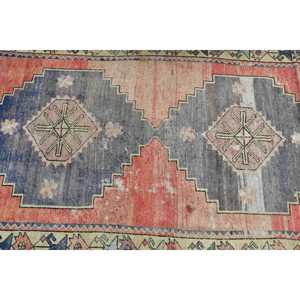 4.1x5.6 ft Rug, Vintage Turkish Rug, <b>Red</b> Floral <b>Wool</b> Rug - Product Image 5