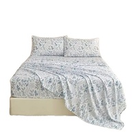 Parure de draps de mariage personnalisable 4 pièces, luxe, écologique, rafraîchissante et douce, blanc uni, poches profondes 16 pouces, 100% polyester tissé