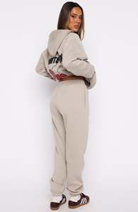 ชุดเซ็ตเสื้อฮู้ดแขนยาวปักลายสำหรับผู้หญิง ฤดูหนาว ผ้าไนลอน/คอตตอน 2 ชิ้น - Product Image 4