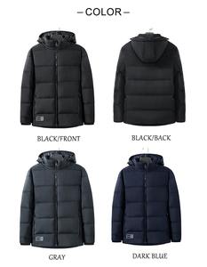 Chaqueta de Invierno Casual para Hombre, Corte Regular, Impermeable, Cortavientos, con Cremallera, Logotipo Personalizado, Capucha, Tejido de Poliéster de Punto, Personalizada - Product Image 6