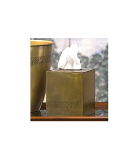 Wholesale Modern Brass <b>Tissue</b> Box and Decorative Home Bathroom Container <b>Tissue</b> <b>Paper</b> in Box for Selling - Product Image 1