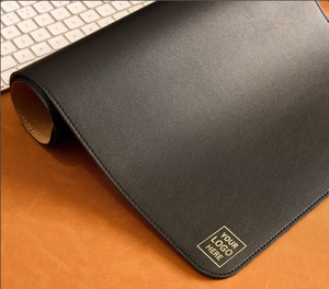 Tapis de souris antidérapant double face de grande taille personnalisé Tapis de bureau en cuir PU avec protection imperméable et contre les radiations en stock! - Product Image 4