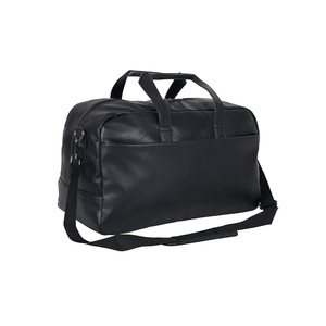 Weekender personnalisé en cuir PU végétalien sac polochon de voyage décontracté pliable avec fermeture à glissière en cuir véritable élégant - Product Image 4