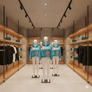 Sudadera con Capucha Azul Rey Nueva de 2026 con Cierre Completo y Estampado en el Pecho y las Mangas |   Sudadera con Capucha Estilo Urbano, Lavada y Desgastada por el Sol - Product Image 5