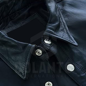 Nouveau Service Oem Design de haute qualité Chemises en cuir véritable pour hommes Chemises en cuir respirantes à manches longues du Pakistan - Product Image 5