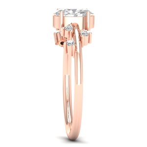 REYES Solitaire 14K 18K or rose bagues de fiançailles en diamant cultivé en laboratoire cadeau de mariage personnalisé bijoux fins pour les femmes - Product Image 3