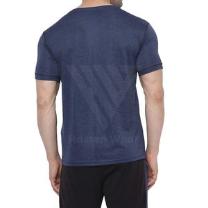 Service OEM, t-shirts pour hommes en coton 100%, col rond, coupe classique, tricotés, écologiques, respirants, décontractés - Product Image 3