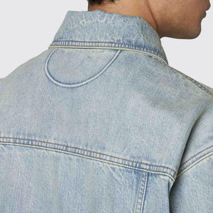 High Quality <b>Customised</b> Men's <b>Denim</b> <b>Jacket</b> Latest Design Long Thin Coated Jeans in Wholesale Price for Winter Season - Product Image 6