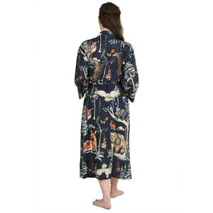 Boho Style Floral Kimono Pure Cotton Robe De Bain for Home Fashionable <b>Cardigan</b> for <b>Spring</b> Summer Bedroom Robe De Chambre De - Product Image 2