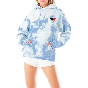 OEM servicio precio al por mayor personalizado hecho de fábrica 100% algodón elegante Top Pullover Tie Dye mujeres sudaderas con capucha - Product Image 1