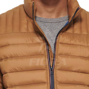Veste d'hiver matelassée pour homme, best-seller, logo personnalisé, col montant, respirante, nylon/polyester écologique, haute qualité - Product Image 6
