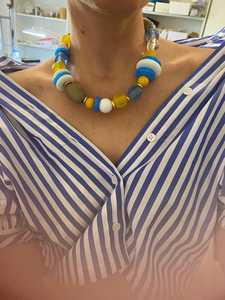 สร้อยคอลูกปัดธรรมชาติ sodalite, สร้อยคอลูกปัดกลมเรียบขนาด8มม. ทำด้วยมือคริสตัลสร้อยคอลูกปัดเครื่องประดับ - Product Image 4