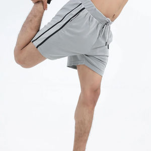 2025 Men's Yoga <b>Shorts</b> Breathable Loose Anti-Walking Sports Gym Wear Casual Style for Outdoor Leisure Running Solid <b>Zipper</b> Fly - Product Image 3